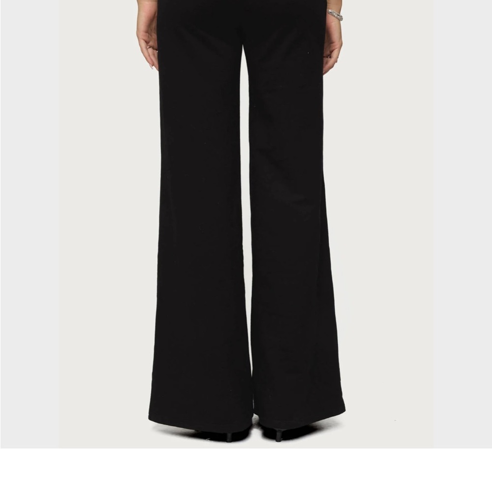 Edikted Black Wide-Leg Women's Pants
